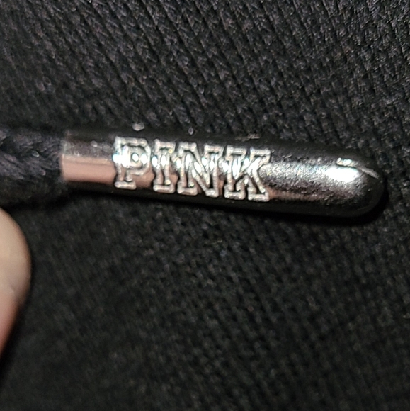 PINK Victoria's Secret Women's plain front Pullover Hoodie Black XXL EUC - Picture 5 of 6